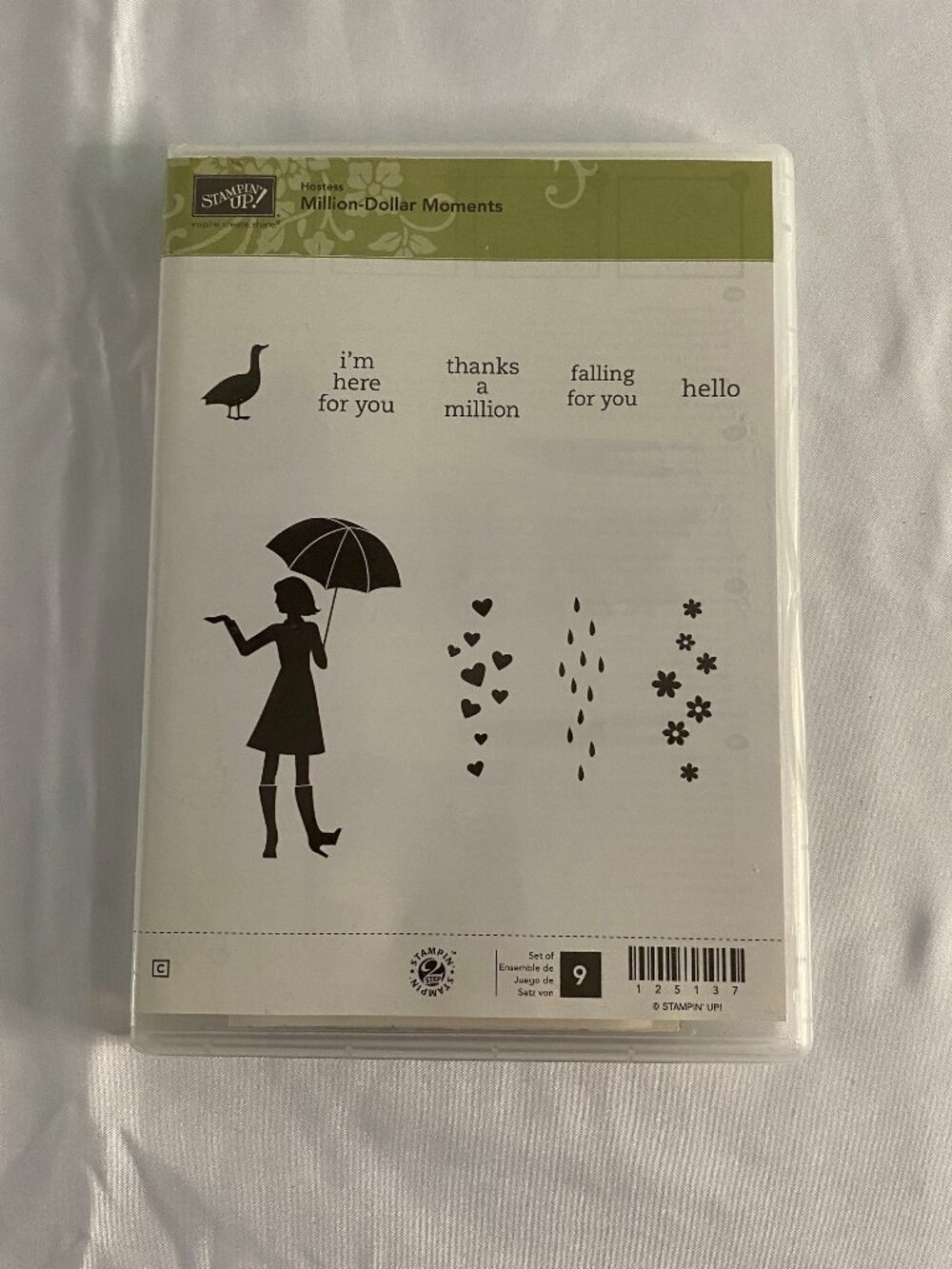 Stampin' Up! Million-Dollar Moments Retired 9-Piece Rubber Stamp Set